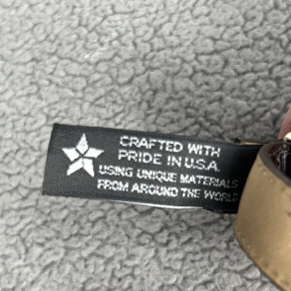 Brighton Belt Womens Small 26 Brown Leather Croc Two Tone Gold Silver Western - Picture 8 of 8